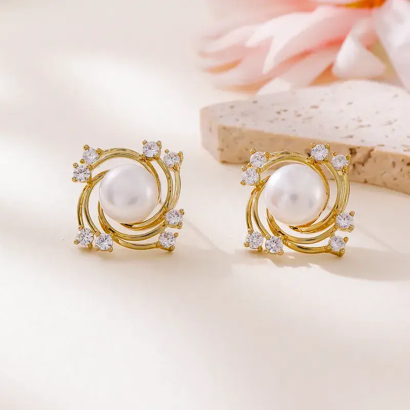 Spiral Pearl earring - FY0283